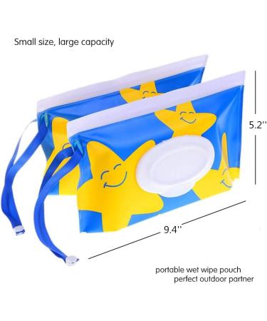 Joyous Journey 4-Pack Portable Wet Wipe Pouch Dispenser Reusable Baby Diaper Wipe Holder Refillable Personal Travel Clutch Dispenser Holder | Keeps Wet Wipes Moist - Buy Online on GoSupps.com
