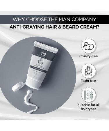 The Man Company Anti-Graying Hair & Beard Cream for Men | Nourishes & Styles | Toxin-Free | 75gm - Buy Online on GoSupps.com