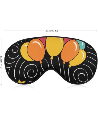 Happy Birthday Balloon Sleep Mask | Adjustable Eye Cover for Sleeping | Blocks Light for Night Travel and Nap | Men and Women - Buy Online on GoSupps.com
