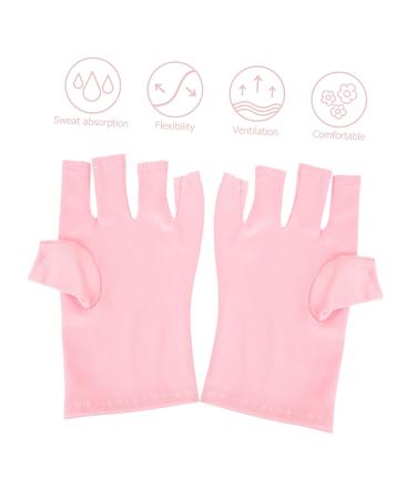 FRCOLOR 10 Pairs Nail Gloves Pink Gloves Uv Gloves Uv Manicure Gloves Uv Light Gloves Protective Gloves Uv Prevention Gloves Nail Art Hand Cover Manicure Tools Miss Polyester Protection - Buy Online on GoSupps.com