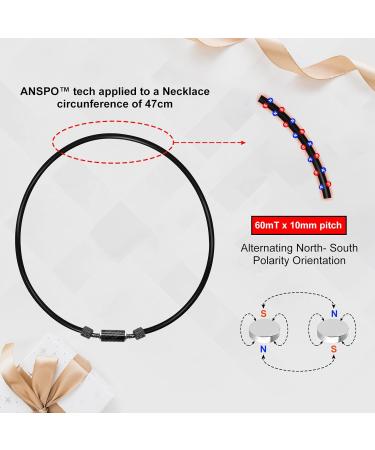 Jeroot Magnetic Halen Chain for Men - Carbon Fiber Anion Collar Necklace | Anti-Fatigue & Radiation Relief | 6500 Gauss Energetix - Buy Online on GoSupps.com