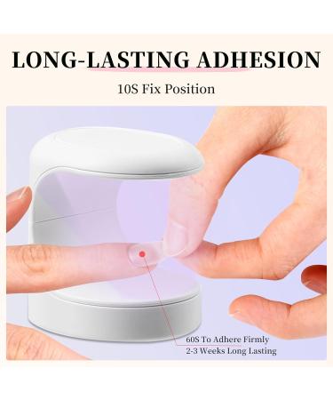 Aieenjor Extra Strong 4 in 1 Nail Glue for Artificial Nails - UV Gel Adhesive for Tips Press-On & Acrylic Nails - 8ml - Buy Online on GoSupps.com