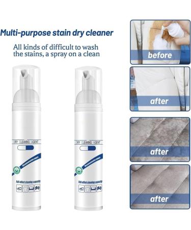 Dry Foam Cleaner 2023 New Dry Foam Cleaner Stain Remover Active Enzyme Stain Remover 100ml Wash-Free Foam Cleaner Garment Stubborn Stain Cleaner Oil Remover (2 PCS) - Buy Online on GoSupps.com