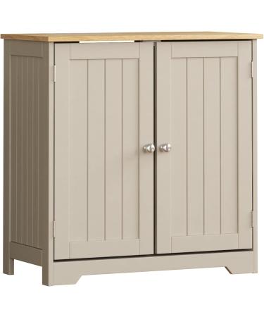 Gray Priano Vanity Unit - Free-Standing Storage Cabinet with Sink | Bath Vida | Wood-Based Bathroom Cabinet for International Shipping - Buy Online on GoSupps.com
