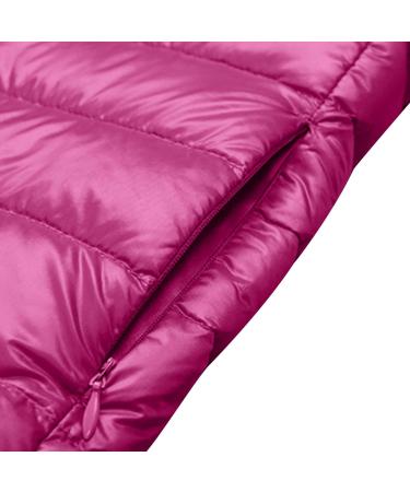 oelaio Puffer Vest for Women Sleeveless Zip Up Outerwear Plus Size Warm Puffer Shawl Slim Fit Lightweight Down with Pocket Hot Pink Medium - Buy Online on GoSupps.com