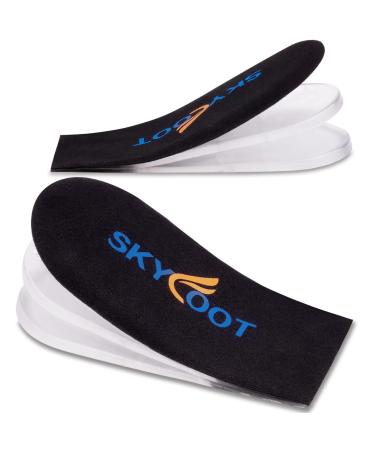 Skyfoot Adjustable Orthopedic Heel Lift  Microfiber Shoe Lift Inserts for Heel Pain and Leg Length Discrepancies  Heel Inserts for Uneven Legs  Heel Spurs  Achilles tendonitis (Large  Black) L - Women's 8.5-12 |Men's 8.5...