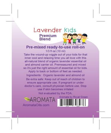 Organic Aromata Lavender Oil for Kids | Happy & Healthy Kids 0.34 Fl Oz - Buy Online on GoSupps.com