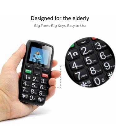 Artfone C1 Mobile Phone for Elderly - Big Buttons High Volume & SOS Function | International Shipping - Buy Online on GoSupps.com