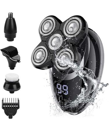 Power Display 5 in 1 Rechargeable Electric Shaver & Clippers | Men's Grooming Kit with Floating Nostril & Ear Trimmer - Buy Online on GoSupps.com