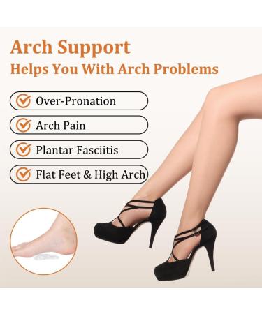 Arch Support Inserts - Gel Relief for Flat Feet & Plantar Fasciitis | 3 Pairs for Pain & Pressure Relief - Buy Online on GoSupps.com