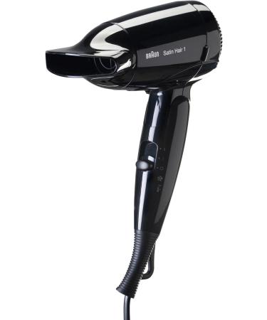 Buy Braun Satin Hair 1 Style&Go Hair Dryer HD130 - Foldable Travel Hair Dryer with Styling Nozzle Black - Fast International Shipping - Buy Online on GoSupps.com