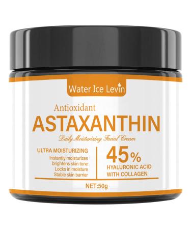 2PCS Astaxanthin Face Cream Anti-Aging Face Moisturizer For Reduce Wrinkles & Fine Lines Daily Repair Facial Moisturizing Cream for Women and Men Antioxidant and Nourish All Skin Types