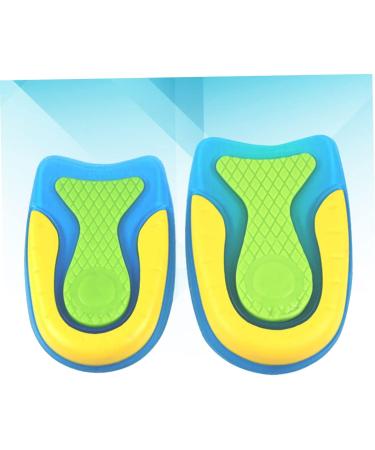 Healvian Silicone Heel Cup Cushion Inserts - Orthotic Insoles for Men and Women, Gel Half Insole Pads for Arch Support - 2 Pairs, Assorted Colors - 11.3X7.5 CM - Buy Online on GoSupps.com