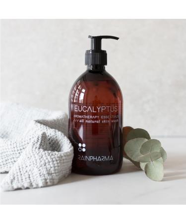  RainPharma Skin Wash Eucalyptus - Skin Care - 500ml - Shower Gel - 1 Pump per Wash - Buy Online on GoSupps.com