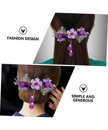 FRCOLOR Hair hairpin rhinestone hair barrettes vintage hair pin metal hair clips for women hair jewels for women flower hair clip rhinestones Miss tassel rhinestone flower Clips - Buy Online on GoSupps.com