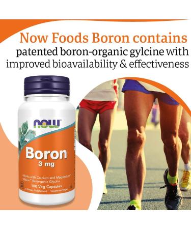 Now Foods Boron 3mg 100 Vegan Capsules | Lab-Tested | Gluten-Free, Soy-Free, Vegetarian - Buy Online on GoSupps.com