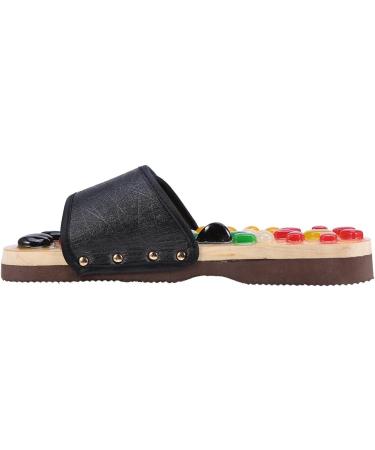 Verdant Touch Foot Massage Slippers | Blood-Activating Health Care Shoes for Foot Tension | Size 37 Black - Buy Online on GoSupps.com