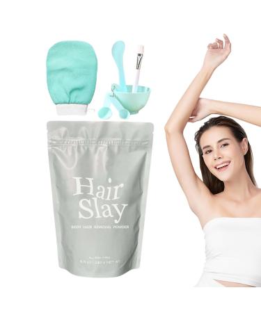 hair Slayers Body Powder Kit Natural Ingredients Painless & Instant Hair Remover Soothing & Skinfriendly with exfoliations