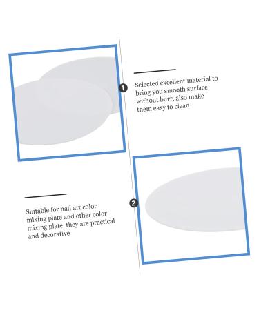 10pcs Nail Polish Palette Set - Round Cosmetic Mixing Tools for Manicure & Nail Art Display | White 9.5x9.5x0.1CM - Buy Online on GoSupps.com