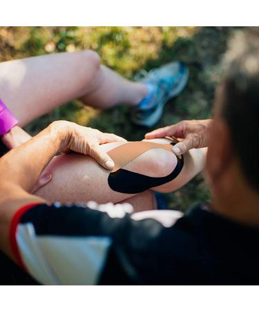 REFUN Kinesiology Tape Precut - 4 Rolls Pack for Pain Relief | Waterproof, Latex Free | 2 x 16.5 ft Per Roll | Ideal for Knee, Shoulder, Elbow | 20 Pre-cut 10 Strips - Beige - Buy Online on GoSupps.com
