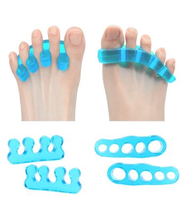 PFativant Toe Spreader Ball Protector - 2 Pairs Foot Separator for Men & Women | Blue Toe Stretcher for Comfort & Relief - Buy Online on GoSupps.com