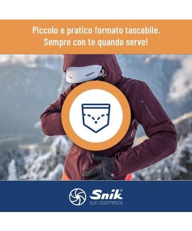  Snik Snik SUN CREAM Sport Sun Cream for Mountains Skiing Winter and Summer Sports | Protects from Sun Wind and Cold | SPF 15 Medium Protection UVA + UVB | Organic Aloe Vera | Tube 50 - Buy Online on GoSupps.com