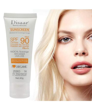 Facial Sunscreen Lotion Cream Beauty skin care SPF 90 Oil -free radical catcher antioxidant UVA/UVB 40G Britening Anti Sun Daily Cream