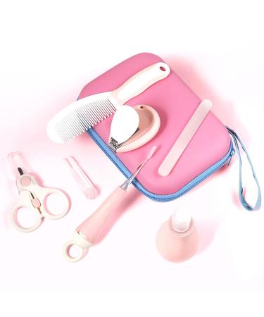 Baby Healthcare and Grooming Kit RoseFlower 7 in 1 Newborn Essentials Nursery Care Set with Toothbrush Nail Clipper File Nose Cleaner Nasal Aspirator - Baby Item for Infant Toddlers Boys Girls Kids #23