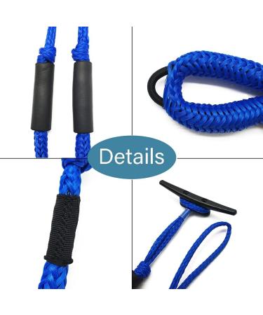 Bungee Dock Lines 4-5.5 ft Blue - Pack of 4 | Boat Shock Absorb Dock Tie Mooring Rope & Accessories - Buy Online on GoSupps.com