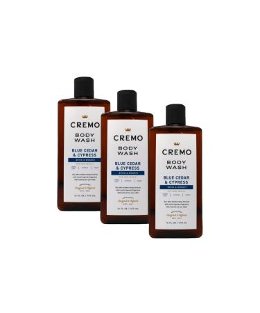 Cremo All Season Body Wash Blue Cedar & Cypress 16 Ounce (Pack of 3)