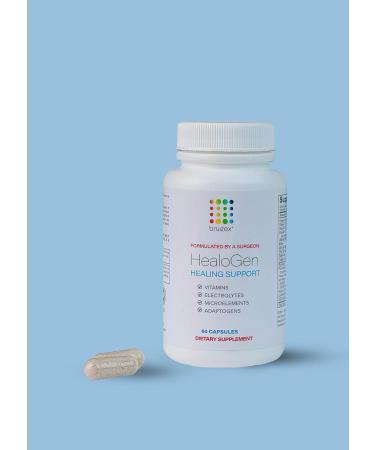 Bruizex HealoGen Healing Supplement | Recovery Vitamins for Wound Skin & Scars | Post-Surgery Support for Liposuction, Tummy Tuck, and more | 60 Caps - Buy Online on GoSupps.com