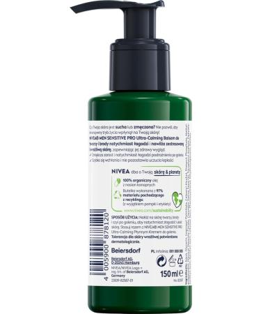 NIVEA MEN Sensitive Pro Ultra Calming Facial Balm (150 ml) Aftershave Balm Enriched With Hemp Seed Oil And Vitamin E For Stress-Minimising Face Care (Pack of 3) 150 ml (Pack of 3) - Buy Online on GoSupps.com