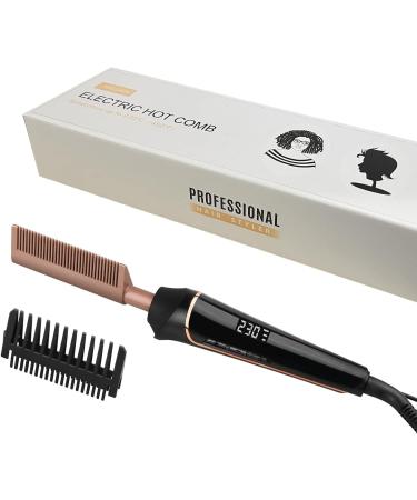 80 C-230 C Hot Comb for Afro Hair/Lace WIGS/BART Janelove Keramik smoothing comb with HD LCD display quick heating up hair smoothing brush/beard gladge comb for men hot comb - Buy Online on GoSupps.com