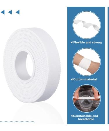 Zinc Oxide Tape 4 Rolls - Breathable Finger & Wrist Strapping Tape - Cohesive Bandage for First Aid & Sports - 1.25cm x 10m - Buy Online on GoSupps.com