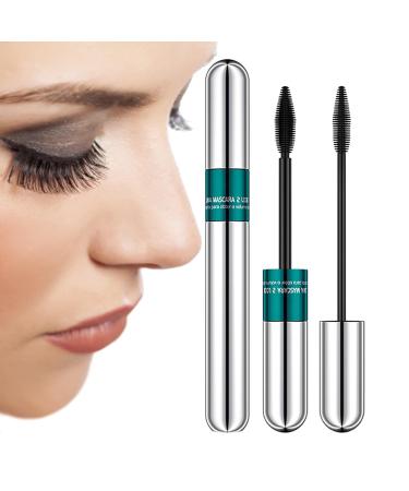 Lash Mascara - Smudge Proof Eye Lash Mascara With Two Brush Thick Dense Curling Long Lasting Waterproof Last All Day Lash Primer Mascara Make Up For Bigger Eyes Pochy
