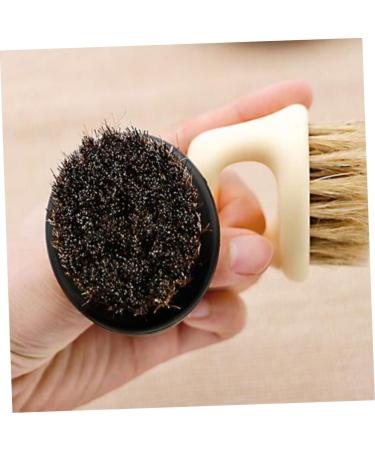 Minkissy Beard Care Brush | Wild Boar Bristle Shaving & Styling Brush for Men - Portable Beard Comb & Glass Brush - Buy Online on GoSupps.com