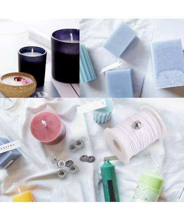 200ft 24 Ply Braided Cotton Candle Wicks Roll with 100 Metal Tabs - DIY Candle Making Kit - Buy Online on GoSupps.com
