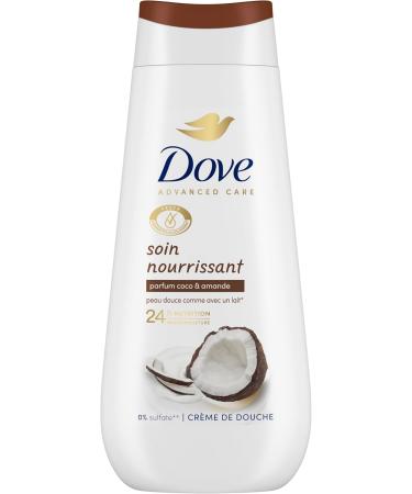  Dove DOVE - Advanced Shower Cream Coconut and Almond Scent - Nourishing Care - Dermatologically Tested - 24-Hour Soft Skin Feeling (Pack of 12 x 225ml) - Buy Online on GoSupps.com