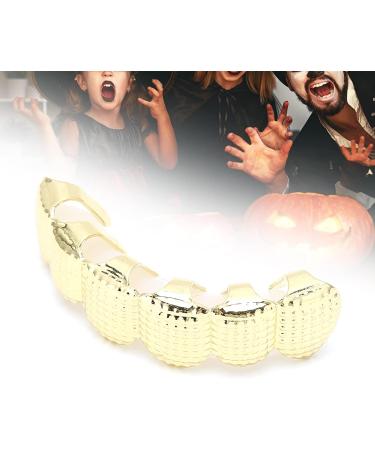 Hip Hop Teeth Grillz Halloween Hip Hop Teeth Durable for Women Men Gift for Party Photo for Halloween(Gold) - Buy Online on GoSupps.com