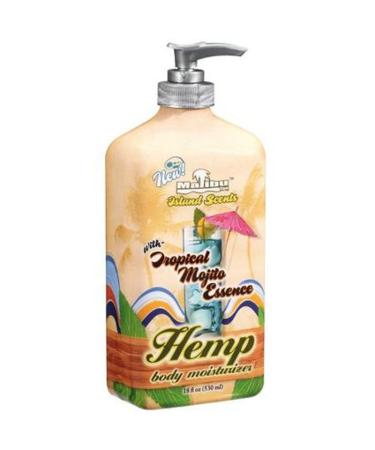 Malibu Hemp Body Moisturizer  Island Scents with Tropical Mojito Essence  18 fl OZ