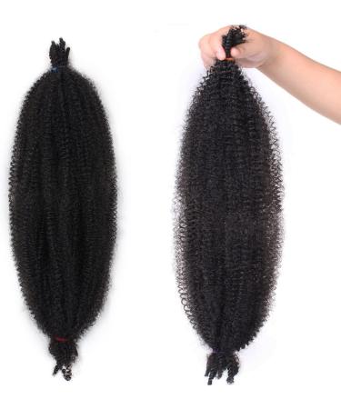 Leeven 16 Inch Pre Separated Springy Twist Hair for Afro Marley Locs 8 Packs Pre-Fluffed Popping Spring Twist Crochet Hair for Distressed Locs Afro Kinky Curly Marley Braiding Hair Extensions /1B# 16 Inch (Pack of 8) 1B# - Buy Online on GoSupps.com