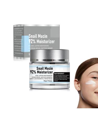 Snail Mucin 92% Moisturizer Daily Face Gel Cream Hydrating Repair Face Gel Cream Advanced Snail 92 All In One Cream for Dry & Sensitive Skin All Skin Types 50g / 1.76oz