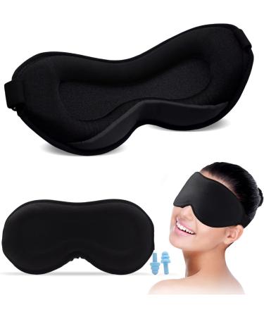 100% Blackout 3D Eye Mask for Sleeping with Adjustable Eyelash Protector - Breathable and Comfortable Sleep Mask for Women and Men - Ideal for Travel, Naps, Breaks, and Yoga - Buy Online on GoSupps.com