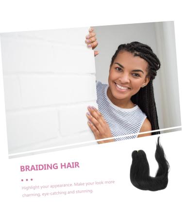 Beavorty braided hair crochet needle for hair ladies wigs wig black easy braids hair gabor wigs for women braiding hair pre stretched pre stretched hair crochet braids hair extension Simple 65X7.5cm Black - Buy Online on GoSupps.com