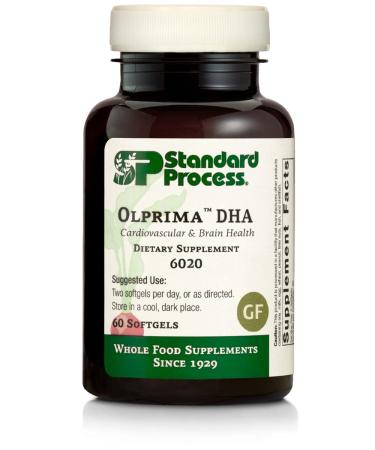 Standard Process Olprima DHA - Whole Food Cognitive Health, Brain Health and Heart Health, Astaxanthin, DPA and DHA with Omega 3 Tuna Fish Oil and Rosemary - Gluten Free - 60 Softgels