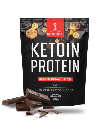 Ketoin - the protein for keto - ketogenic protein concentrate for ketosis - protein shake for various diets and as a supplement to sports - with KCAA & MCT - chocolate 500g