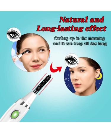 RIYAN Heated Eyelash Curler Electric Eyelash Curler Rechargeable Eyelash Curler with Eyelash Comb for Makeup - Buy Online on GoSupps.com