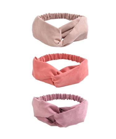 15PCS Solid Color Women Twisted Headbands - Vintage Suede Criss Cross Elastic Hair Bands for Girls & Women - Buy Online on GoSupps.com