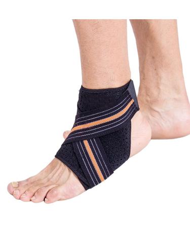Adjustable Spandex Ankle Support Brace for Sports - Unisex Sturdy Protective Wrap 1 Pair