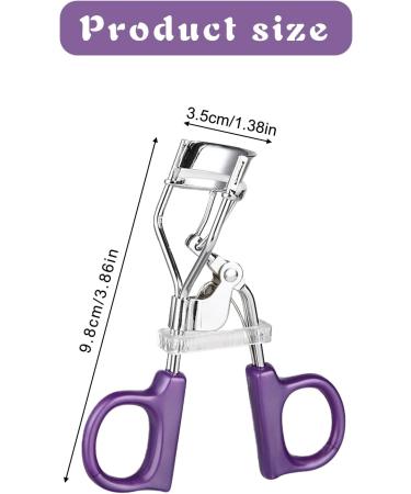 Metal Eyelash Curler Curl Up Lash Curler Long Lasting Eyelash Makeup Tool with Spring Assist Silicone Pad Lifted Eye Lash Curlers for Girls and Women Fits All Eye Shape(Purple) - Buy Online on GoSupps.com